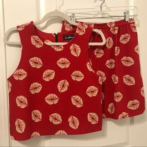 Crop top and matching skirt